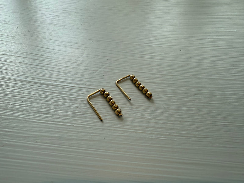 Beaded Staple Earrings