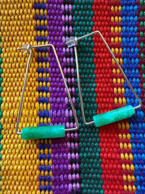 Serpentine Triangle Hoop Earrings