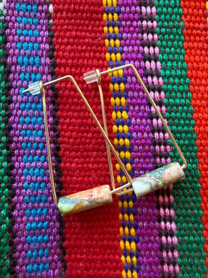 Serpentine Triangle Hoop Earrings