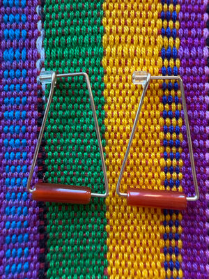 Serpentine Triangle Hoop Earrings