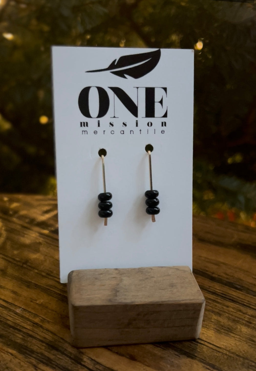 Black Onyx Triple Bead