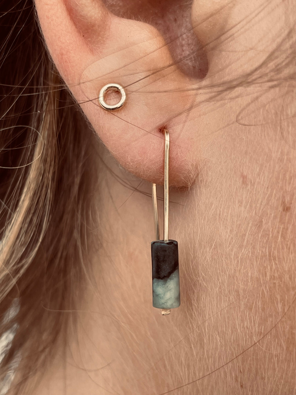 Serpentine Rectangle Hoop Earrings