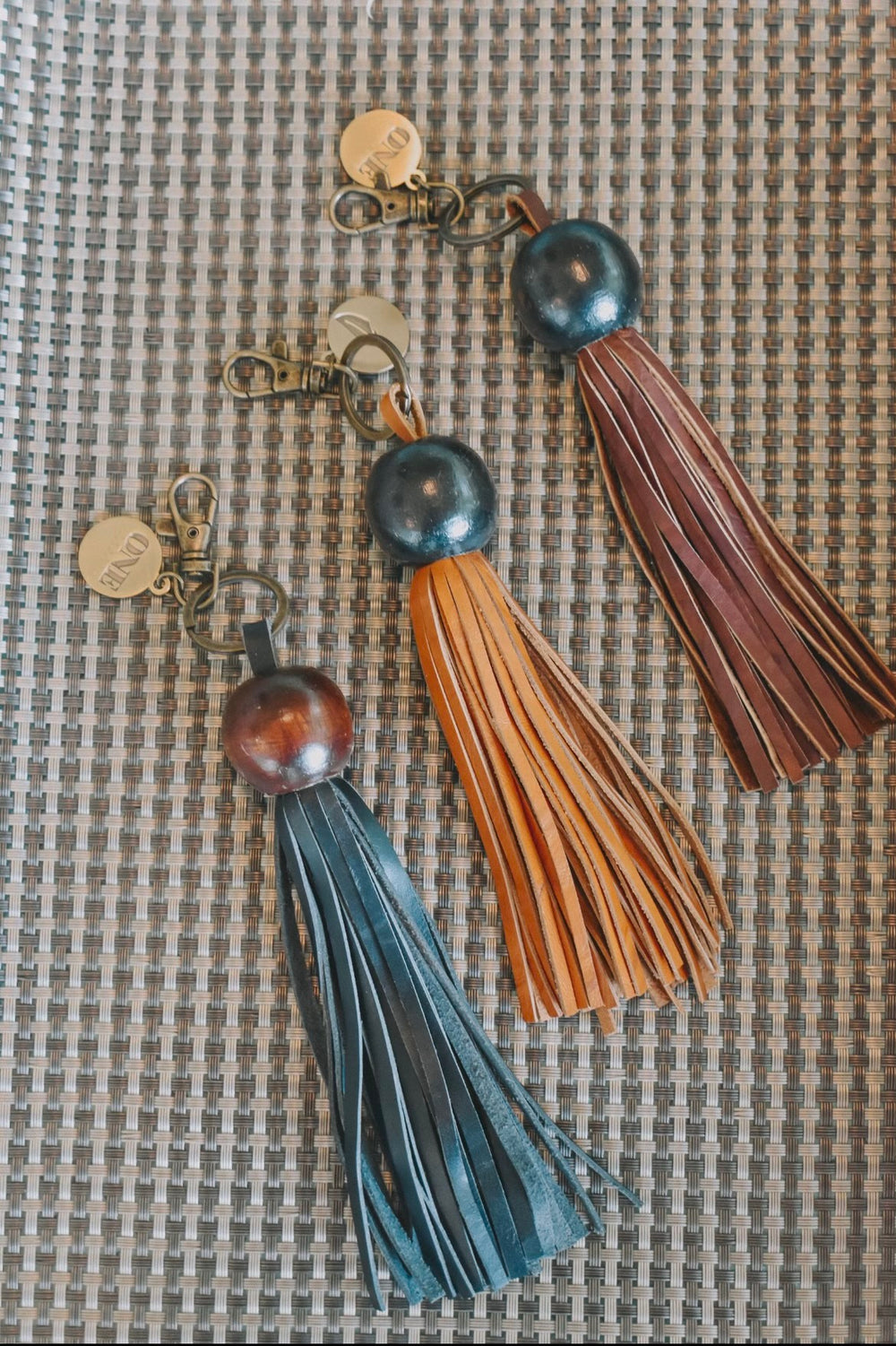 Dark Brown Wood Bead with Brown Leather